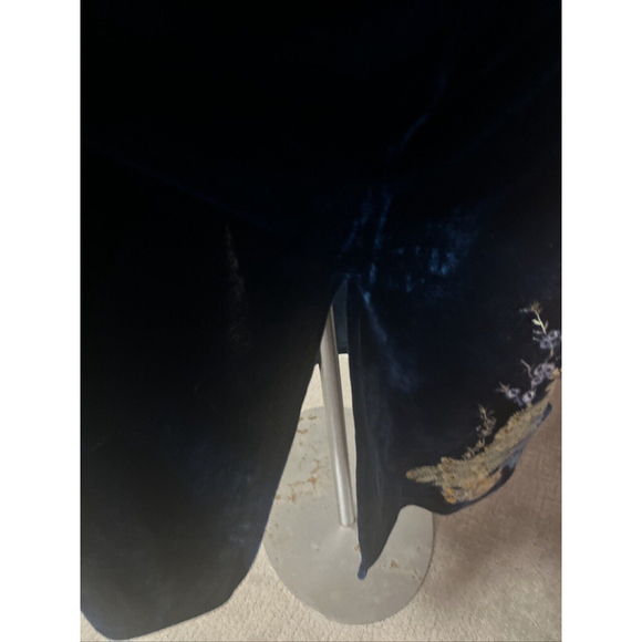 X-Large NWT Women’s Velvet Embroidered Varsity Duster Jacket Blue By Paparazzi - Picture 6 of 13